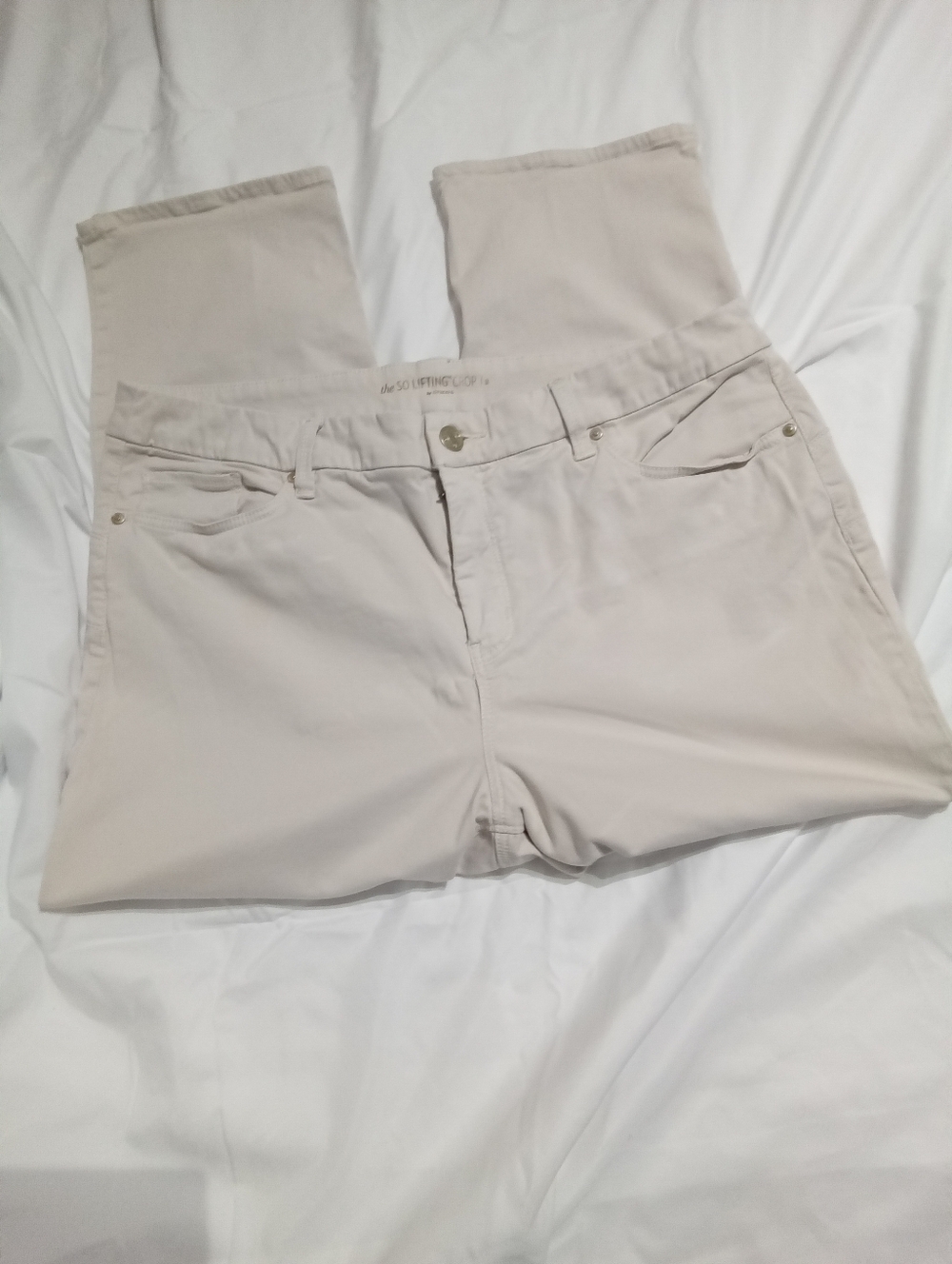 Chico's Cream Cropped Pants - Picture 5 of 8